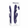 Bow Down Rechargeable Silicone Vibrator with Clitoral Stimulator 5.5" Purple