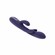Bow Down Rechargeable Silicone Vibrator with Clitoral Stimulator 5.5" Purple