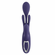 Bow Down Rechargeable Silicone Vibrator with Clitoral Stimulator 5.5" Purple