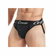 Buckle Up Zipper Jockstrap Black