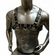 Bulldog PU Leather Harness Black One Size