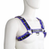 Bulldog PU Leather Harness Black with Dark Blue piping One Size