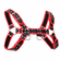 Bulldog PU Leather Harness Black with Red Piping One Size