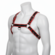 Bulldog PU Leather Harness Black with Red Piping One Size