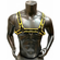 Bulldog PU Leather Harness Black with Yellow piping One Size