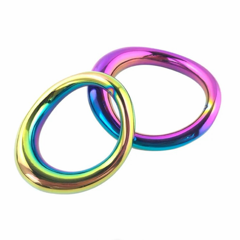 Bumper Cock Ring - Stainless Steel Rainbow
