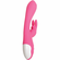 Bunny Kisses Rechargeable Silicone Rabbit Vibrator Pink 7.8" Silicone