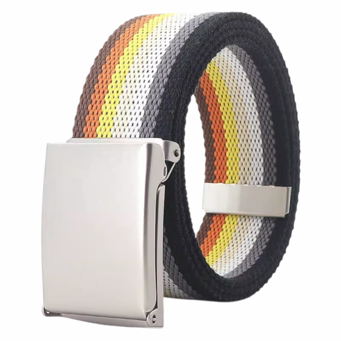 Canvas Belt with Metal Buckle Bear Adjustable