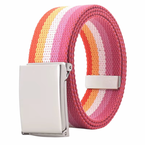 Canvas Belt with Metal Buckle Lesbian Adjustable