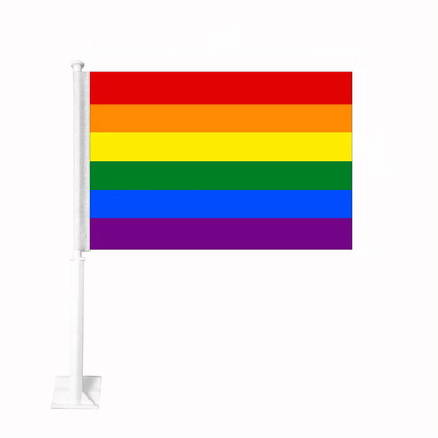 Car Flag Rainbow 12" x 18"