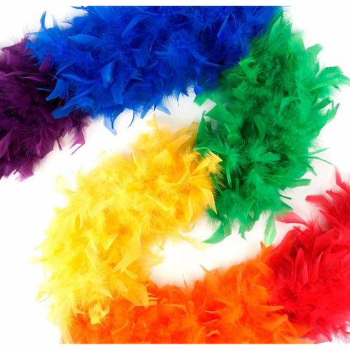 Chandelle Feather Boa - Heavyweight - Sectional - Rainbow 6'