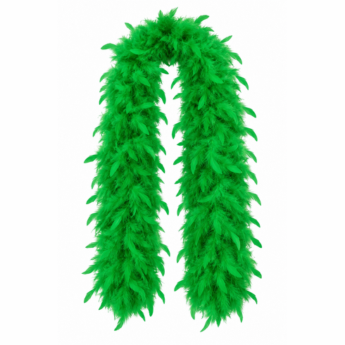 Chandelle Feather Boa - Medium Weight - Green 6'
