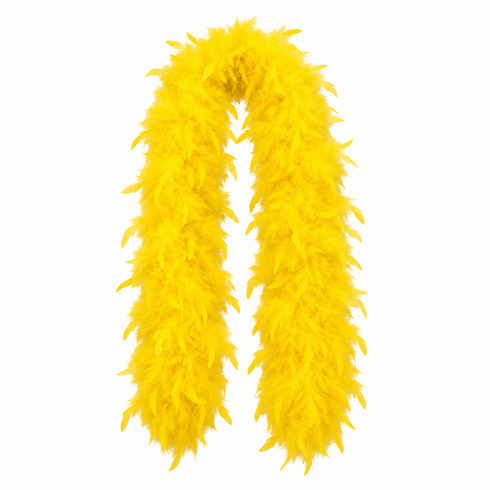 Chandelle Feather Boa - Medium Weight - Yellow 6'