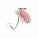Chastity Cock Cage With Anal Stimulator Silver Stainless Steel