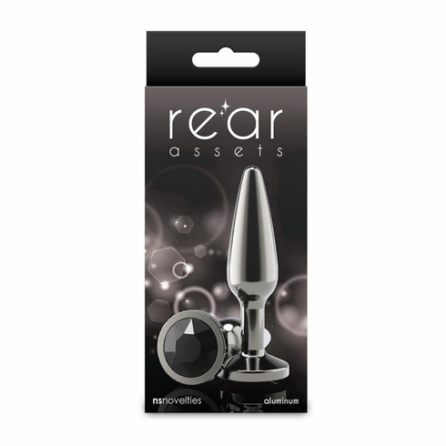 Chrome Tapered Anal Plug Gray M Aluminum