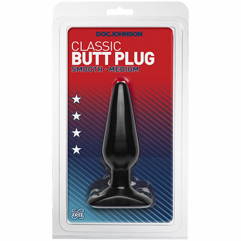 Classic Butt Plug Black M TPE/TPR/ABS