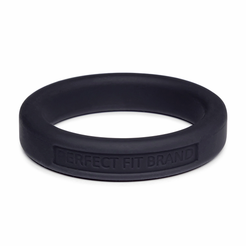 Classic Silicone Stretch Cock Ring Black 1.7" Silicone