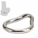 Cock Ring With Perinium Band Silver