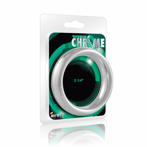 Cock Rings - Wide Chrome Donut 2.2" Chrome