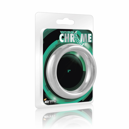 Cock Rings - Wide Chrome Donut 2" Chrome