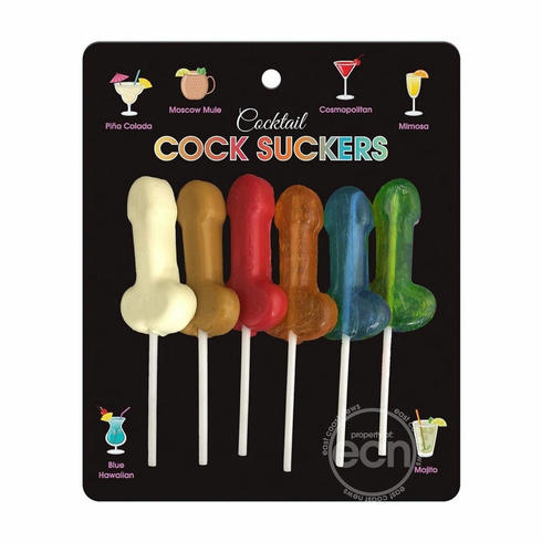 Cocktail Cock Suckers - 6/pk Assorted