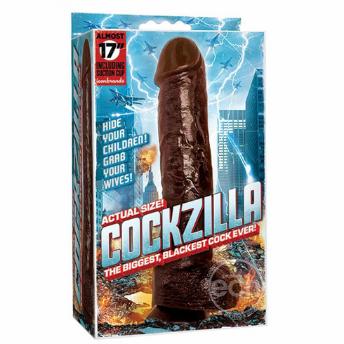 Cockzilla Dildo Brown 17" PVC