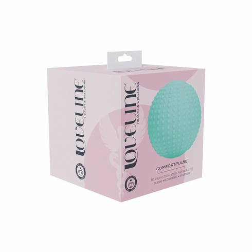 ComfortPulse 10 Function Vibrating Rechargeable Silicone Duo Massager Green 3" Silicone