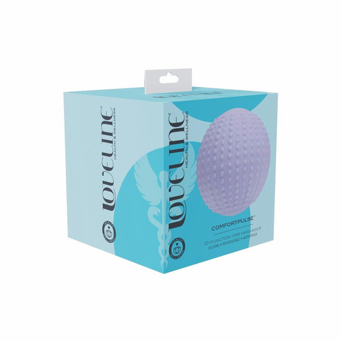ComfortPulse 10 Function Vibrating Rechargeable Silicone Duo Massager Lavender 3" Silicone