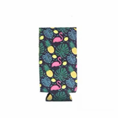 Coozies Skinny Can/Bottle - Flamingos 12 oz
