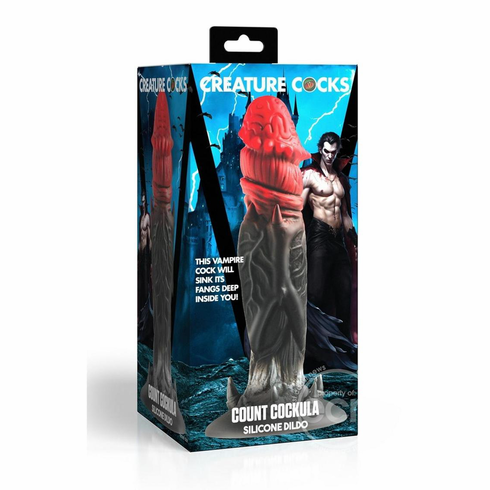 Count Cockula Silicone Dildo Black/Red 9" Silicone