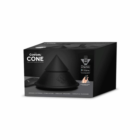 Cowgirl Cone Premium Sex Machine with App and Remote Black Silicone Remote