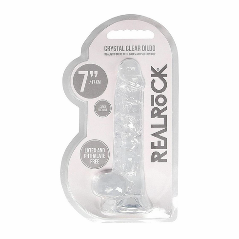 Crystal Clear Dildo Clear 7" TPE/TPR/ABS