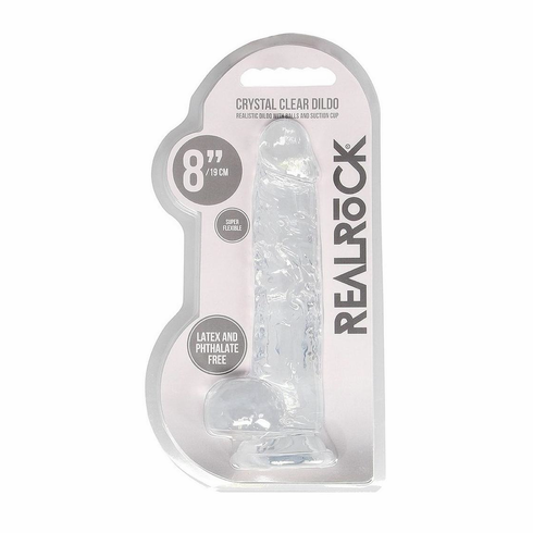 Crystal Clear Dildo Clear 8" TPE/TPR/ABS