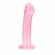 Crystal Clear Dildo Pink 6.7" TPE/TPR/ABS
