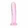 Crystal Clear Dildo Pink 6" TPE/TPR/ABS