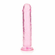 Crystal Clear Dildo Pink 7" TPE/TPR/ABS