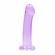 Crystal Clear Dildo Purple 6.7" TPE/TPR/ABS