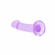 Crystal Clear Dildo Purple 6.7" TPE/TPR/ABS