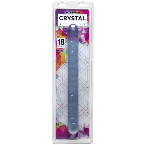 Crystal Jellies Double Dong Clear 18" PVC