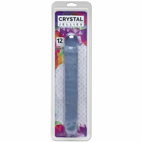 Crystal Jellies Jr Double Dong Clear 12" PVC