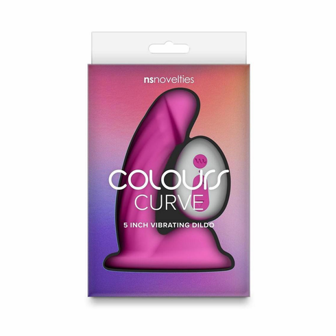 Curve Silicone Vibrating Dildo Pink 5" Silicone Remote