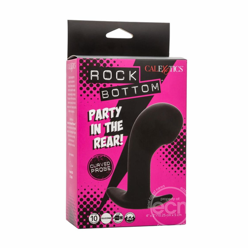 Curved Rechargeable Silicone Probe Black 4" Silicone
