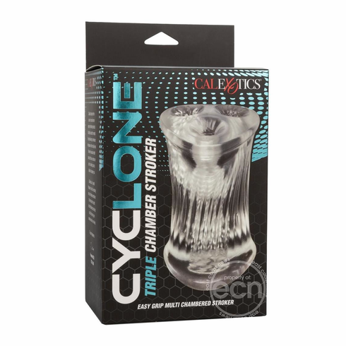 Cyclone Triple Chamber Stroker Clear 5.5" TPE/TPR/ABS