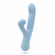 Devin Rechargeable Silicone Rabbit Vibrator Blue 4" Silicone
