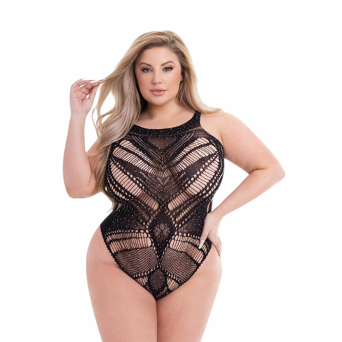 Diamonte Bodysuit Black Plus