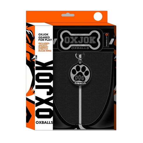 Dog Pack Pup Taggers 7-Tag Dog Jockstrap Black/Silver