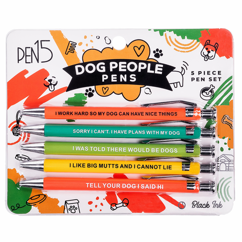 Dog People Pens - 5/pk Multicolor 5 ct