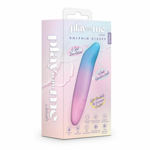 Dolphin Kisses Rechargeable Silicone G-Spot Bullet Vibrator Multicolor 3" Silicone