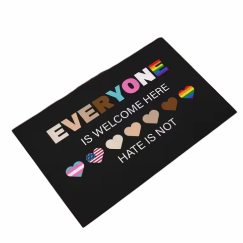 Doormat - Everyone Is Welcome Black 18" x 30"