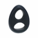 Double Liquid Silicone Cock & Ball Ring Black One Size Silicone